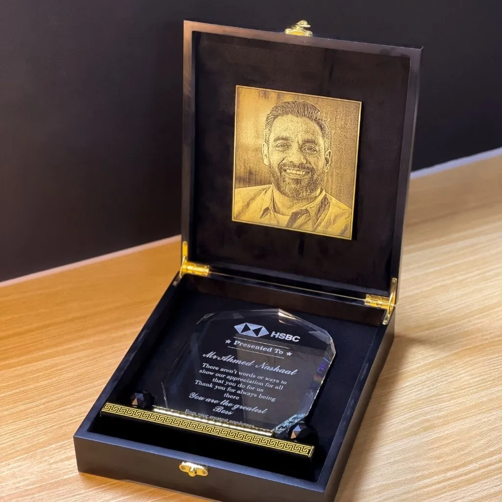 Crystal Award With Photo
